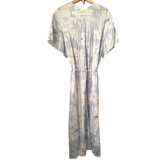 Vince Painted Magnolia V-Neck Midi Dress in Size XL - Picture 8 of 15